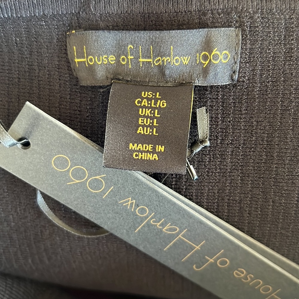 NWT House of Harlow Square Neck Cropped Compression Knit Tank Top Size Large - Picture 4 of 6